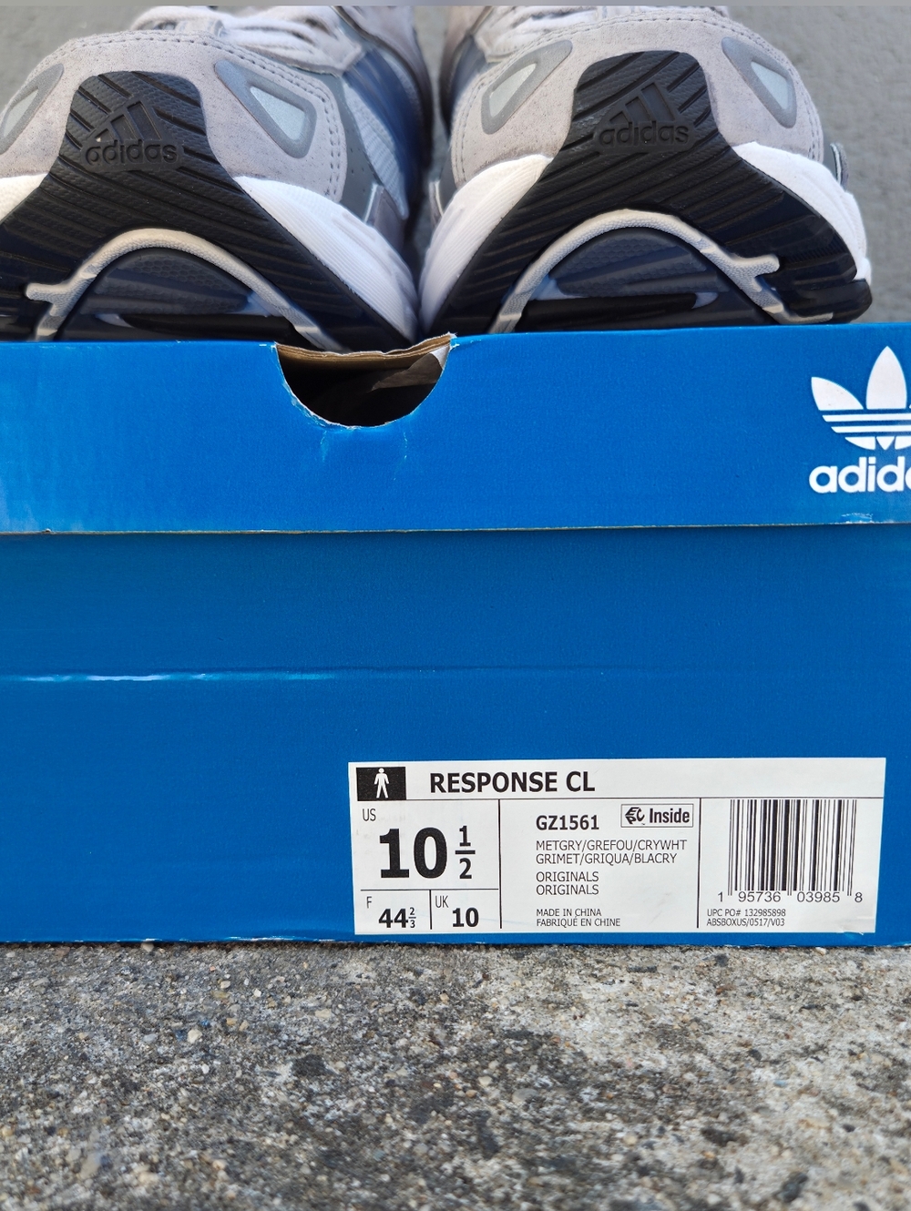 Adidas Response CL 10.5 Grey/Blue Clean Pair w/ Box - Picture 10 of 10